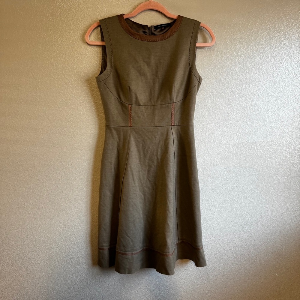 Elie Tahari Wool Tan Mini Dress